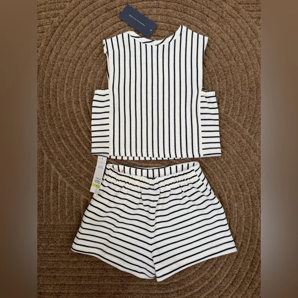 NWT Tommy Hilfiger Girl 4 Nantucket Nautical Set Americana Boat Retails $55 July